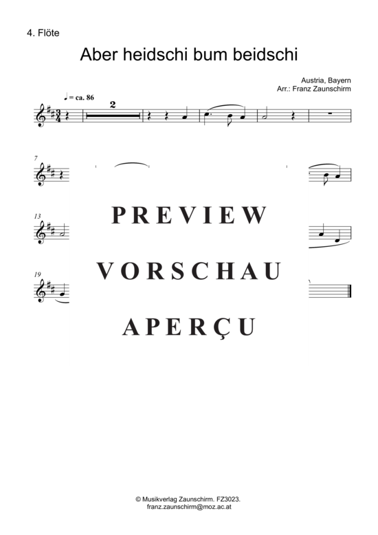 gallery: Aber heidschi bum beidschi , , (Quartett Querflöte)
