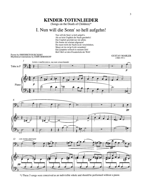 Kinder-Totenlieder 