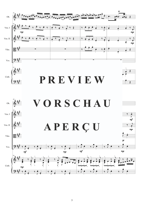 Produktgalerie: Seite 6 von 11 Concerto in A major, , Oboe und Kammerorchester