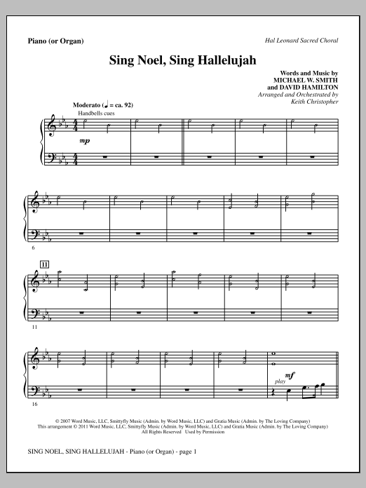 Product picture to: Sing Noel, Sing Hallelujah - Piano or Organ
