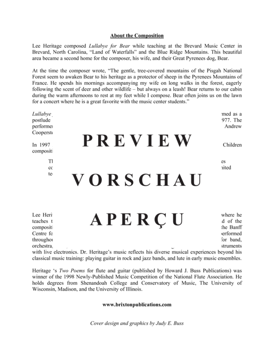 Product gallery: Page 3 of 9 Lullabye for Bear , , (trombone and piano)