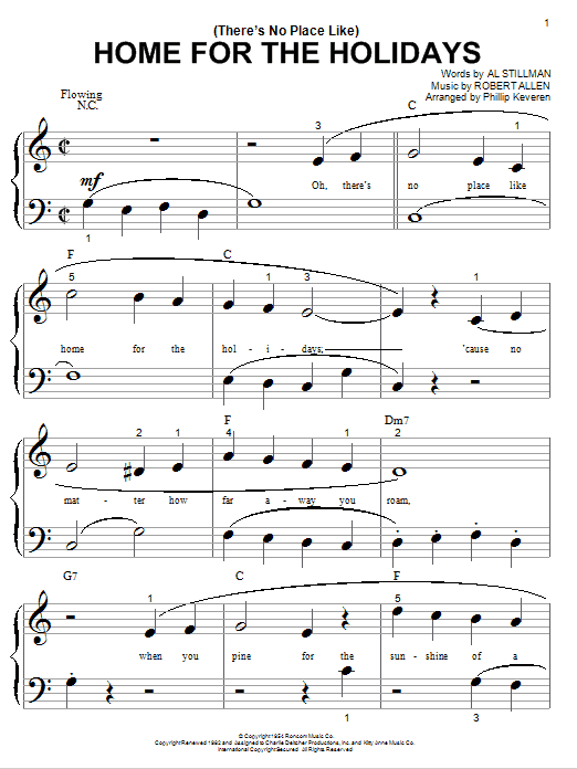 Product gallery: Page 1 of 1 (There's No Place Like) Home For The Holidays (arr. Phillip Keveren), Perry Como