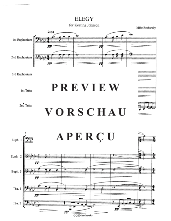 Product gallery: Page 5 of 20 Elegy , , (Tuba Quintet EEETT)