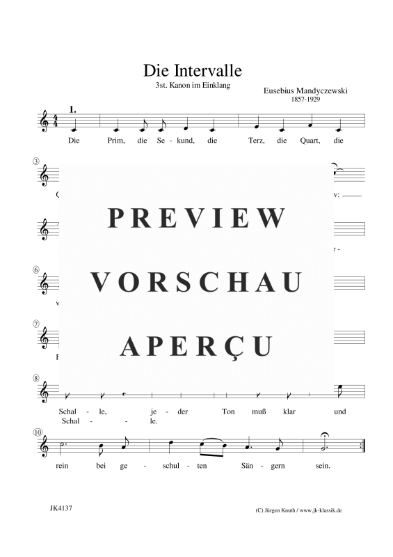 gallery: Die Intervalle, , Gemischter Chor 3-st.immig - Kanon im Einklang