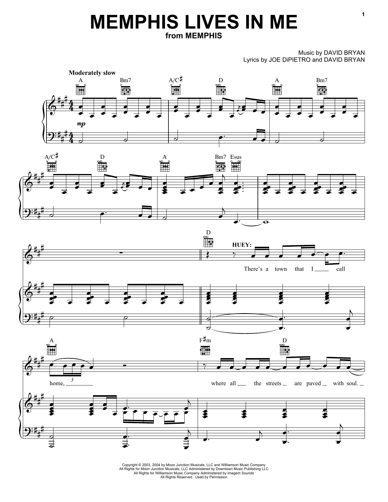 Produktbild zu: Memphis Lives In Me (from Memphis: A New Musical)
