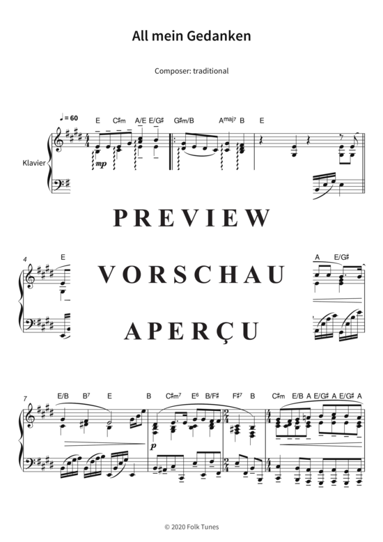 Product gallery: Page 4 of 6 All mein Gedanken - aus dem Lochamer Liederbuch , , Piano Solo