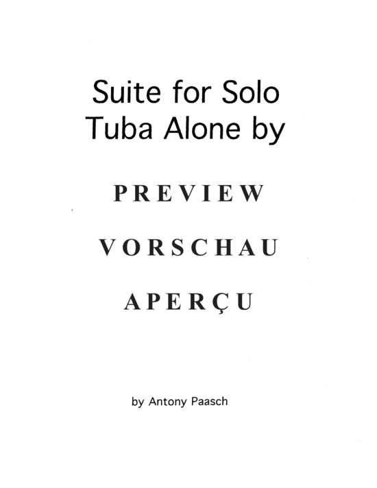 Product gallery: Page 3 of 9 Suite for Solo Tuba Alone by Itself without Accompaniment , , (Tuba Solo)