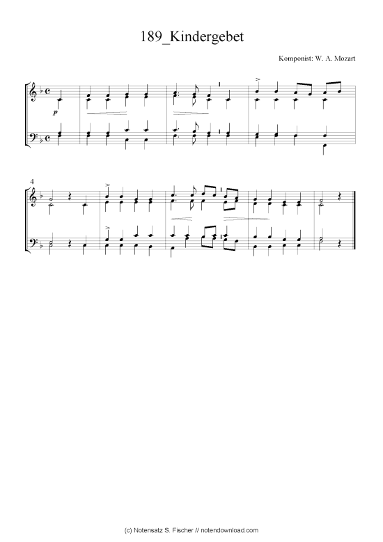 Produktbild zu: Kindergebet W. A. Mozart