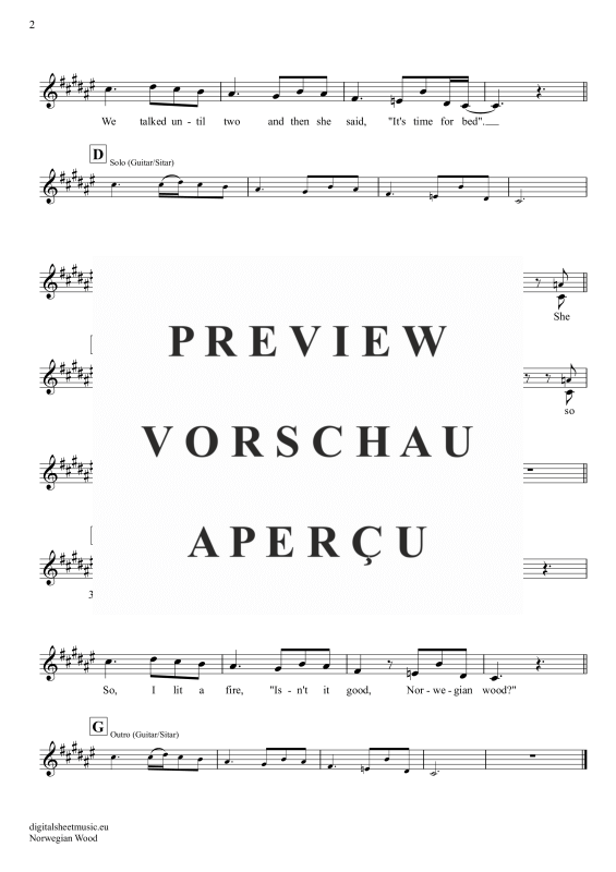 Product gallery: Page 3 of 3 Norwegian Wood, Beatles, The, Clarinet in B-flat