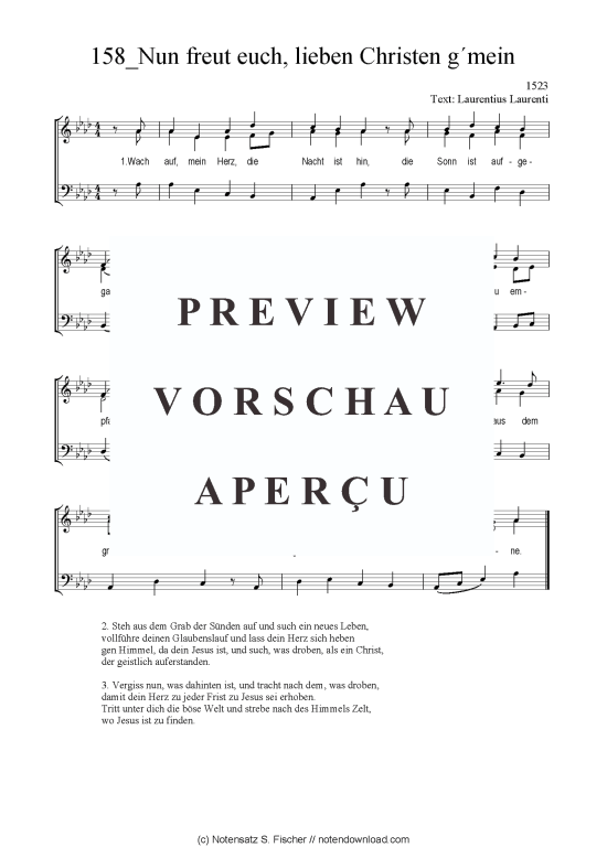 Product picture to: Nun freut euch, lieben Christen g´mein 1523 / Laurentius Laurenti