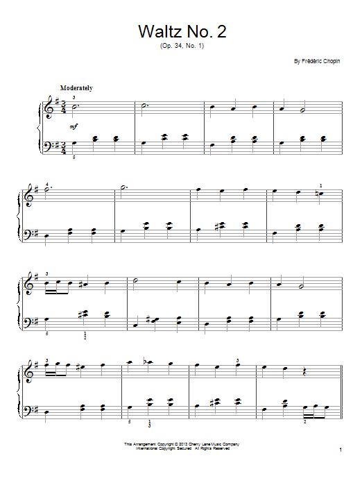 Product picture to: Waltz No. 2, Op. 34, No. 1