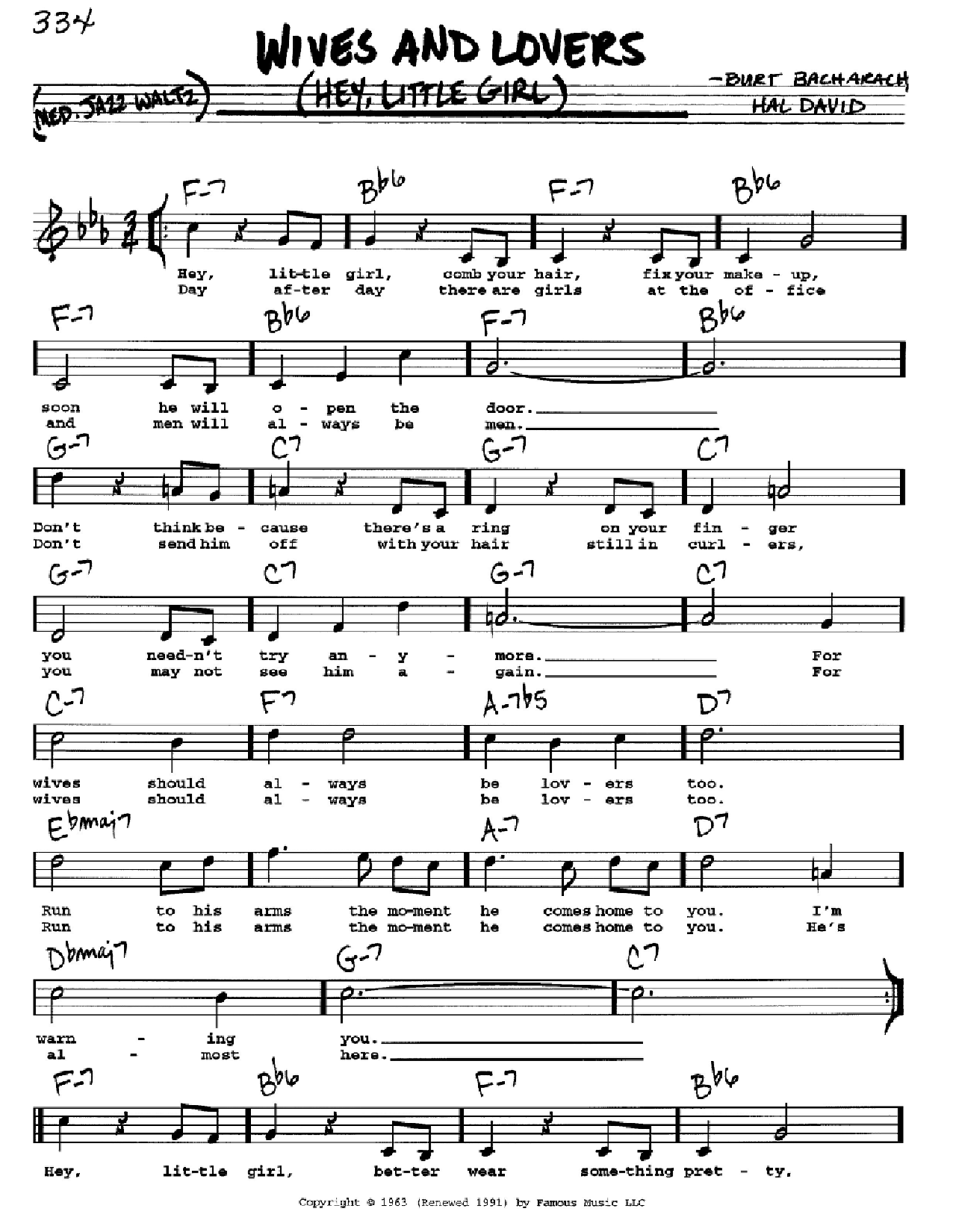 Produktbild zu: Wives And Lovers (Hey, Little Girl)