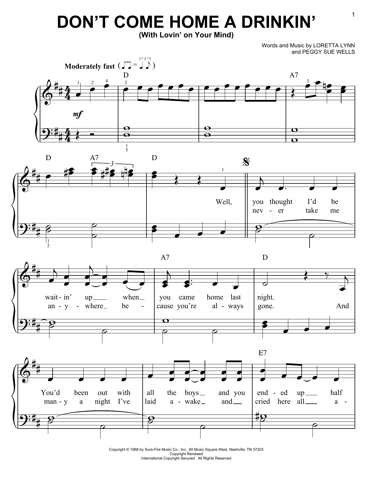 Produktbild zu: Don't Come Home A Drinkin' (With Lovin' On Your Mind)
