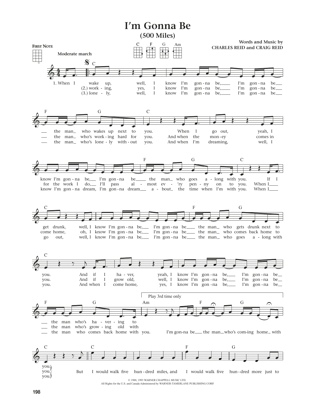 Product gallery: Page 1 of 1 I'm Gonna Be (500 Miles) (from The Daily Ukulele) (arr. Jim Beloff), Proclaimers