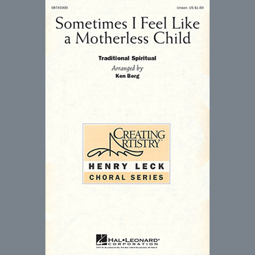 cover: Sometimes I Feel Like A Motherless Child, Ken Berg, Chor