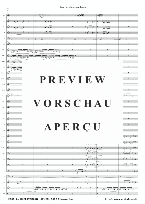 Product gallery: Page 7 of 11 Ins Ländle einischaun, , (large wind orchestra)
