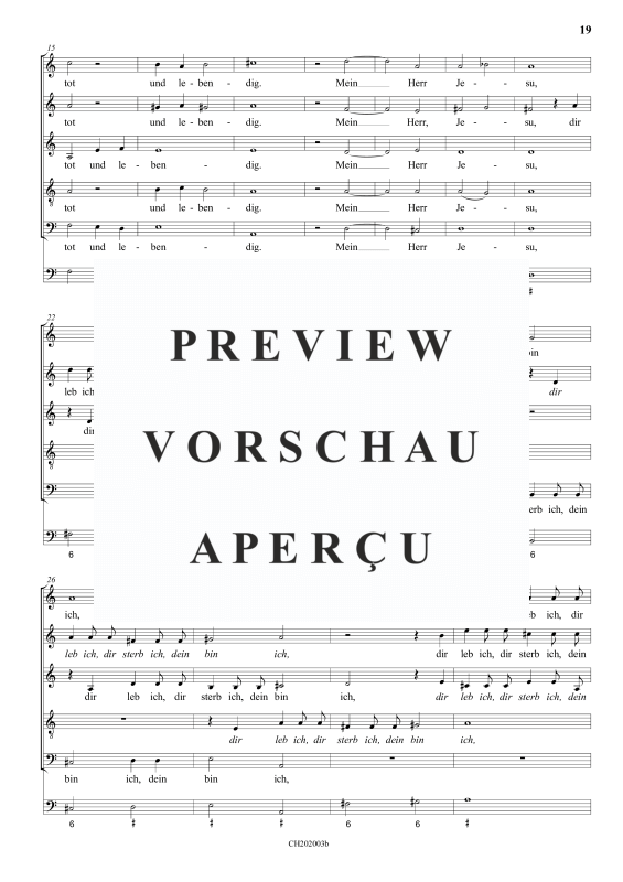 gallery: Mein Herr Jesu, dir leb ich , , (Gemischter Chor)