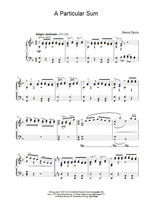 Product gallery: Page 1 of 1 A Particular Sum, Patrick  Doyle