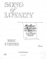 cover: Song Of Loyalty, Eric Coates, Gesang, Klavier