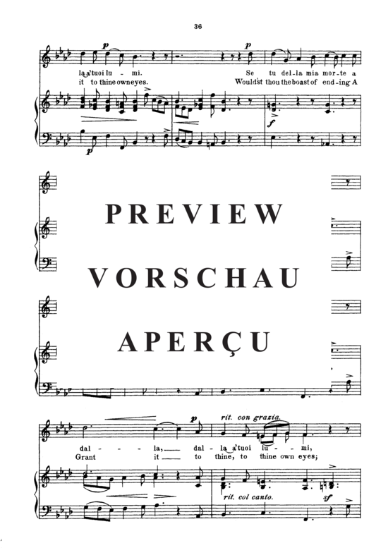 Product gallery: Page 3 of 5 Se tu della mia morte, Parisotti, Alessandro, Medium Voice and Piano