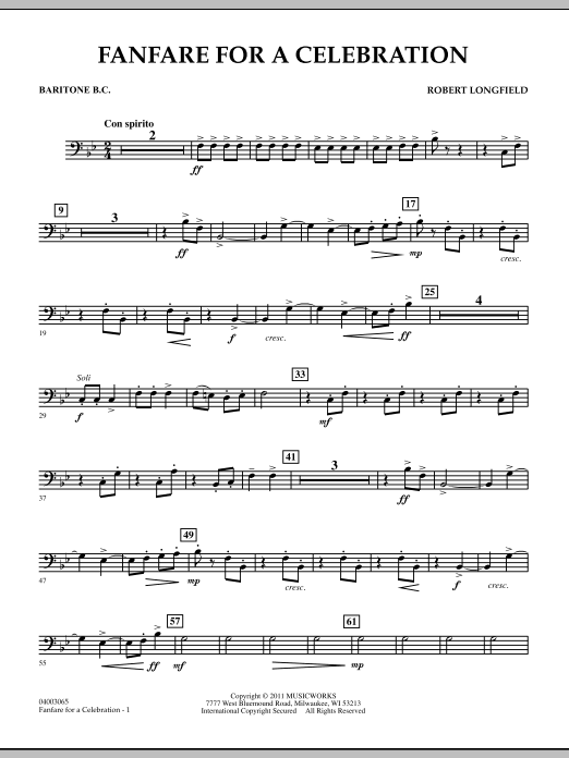 Produktgalerie: Seite 1 von 1 Fanfare For A Celebration - Baritone B.C., Robert Longfield, Ensemble