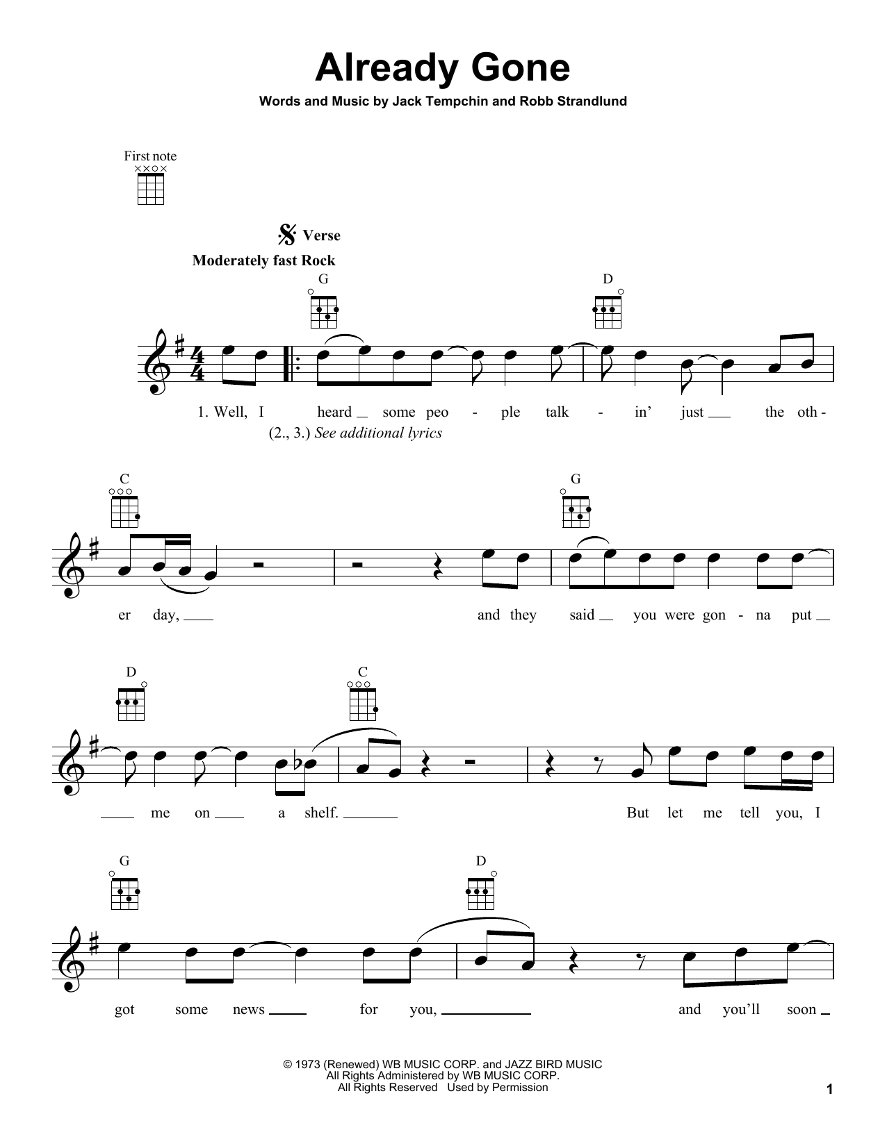Product gallery: Page 1 of 1 Already Gone, The Eagles