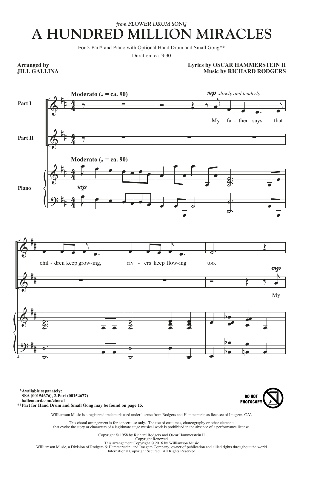 Produktbild zu: A Hundred Million Miracles (arr. Jill Gallina)