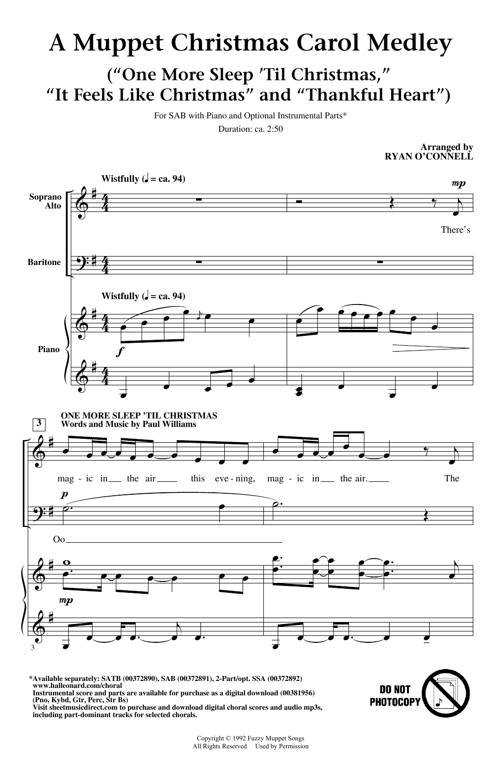 Produktbild zu: Muppet Christmas Carol Medley (from The Muppet Christmas Carol)