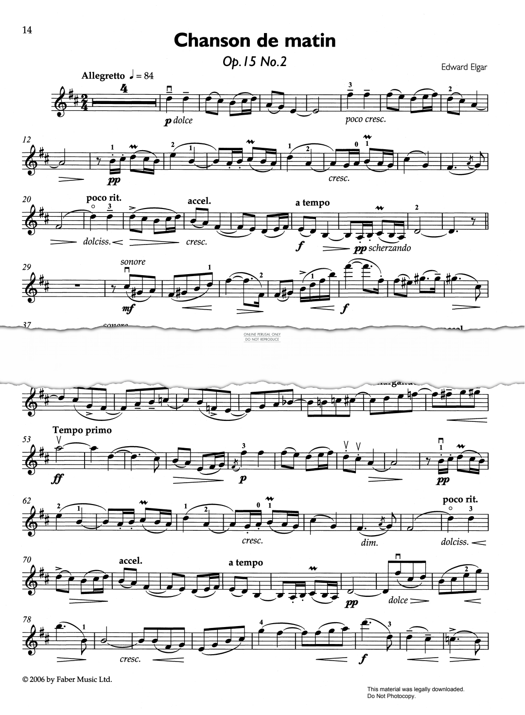 gallery: Chanson De Matin/Badinerie, Edward Elgar, Violine