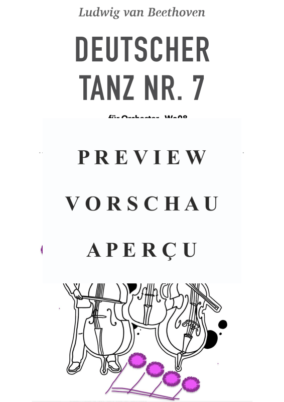 Produktgalerie: Seite 2 von 11 Deutscher Tanz Nr. 7, , Jugendkammerorchester