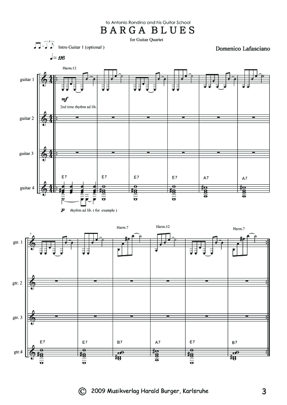 Produktgalerie: Seite 1 von 11 Barga Blues, , Quartett Gitarre