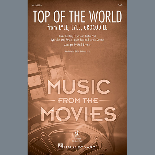 cover: Top Of The World (from Lyle, Lyle, Crocodile) (arr. Mark Brymer), Shawn Mendes