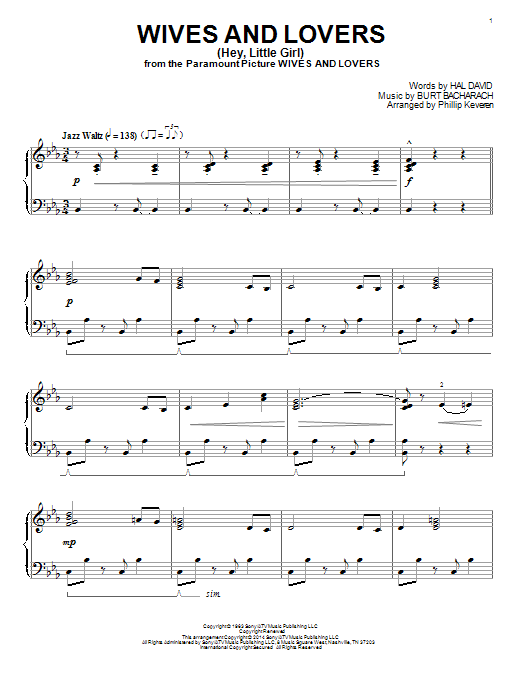 Produktbild zu: Wives And Lovers (Hey, Little Girl) (arr. Phillip Keveren)