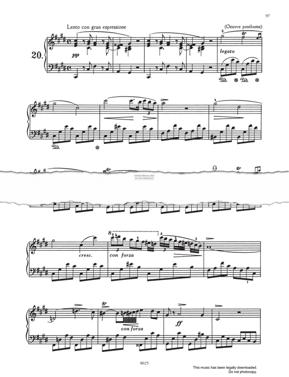 Produktgalerie: Seite 1 von 1 Nocturne No.20 in C# Minor Op.posth., Frederic Chopin, Klavier