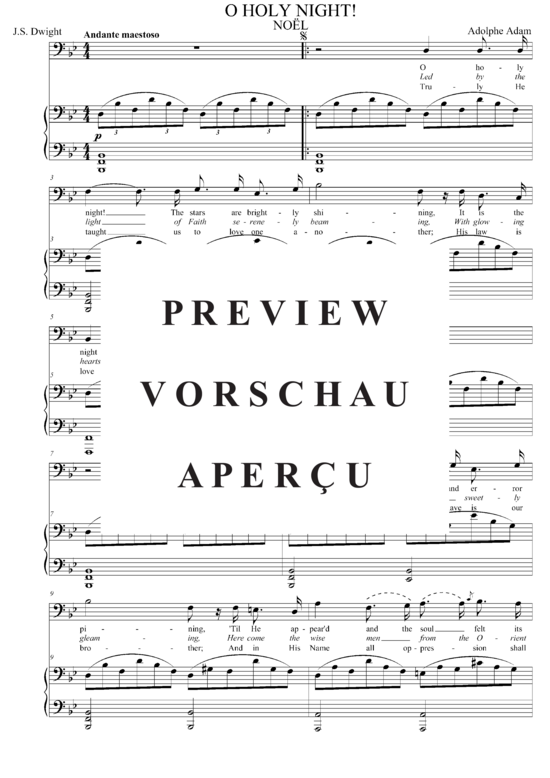 gallery: O Holy Night (Bariton + Klavier) , ,  (B-Dur)