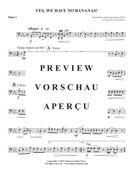 Product gallery: Page 9 of 10 Yes, We Have No Bananas! , , (Tuba Quartett EETT)