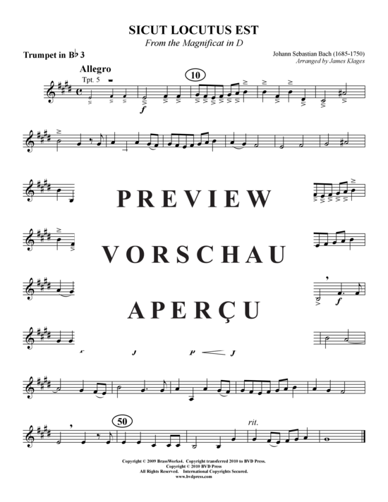 Produktgalerie: Seite 6 von 8 Sicut Locutis Est , , (5x Trompeten)