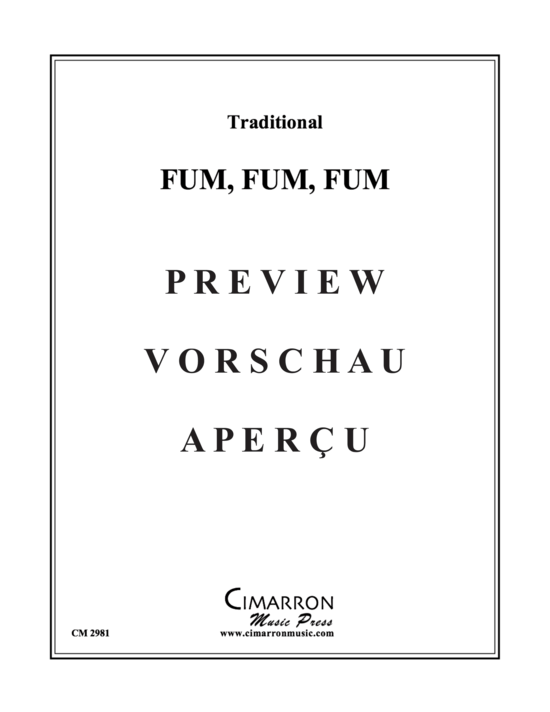 Produktgalerie: Seite 2 von 16 Fum, Fum, Fum , , (Blechbläserquintett)