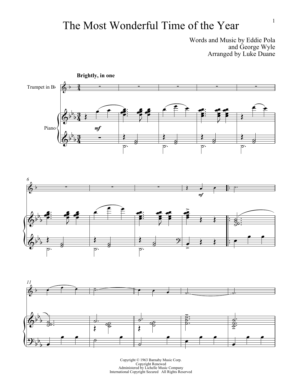 Produktgalerie: Seite 1 von 1 The Most Wonderful Time Of The Year, George Wyle, Horn, Klavier