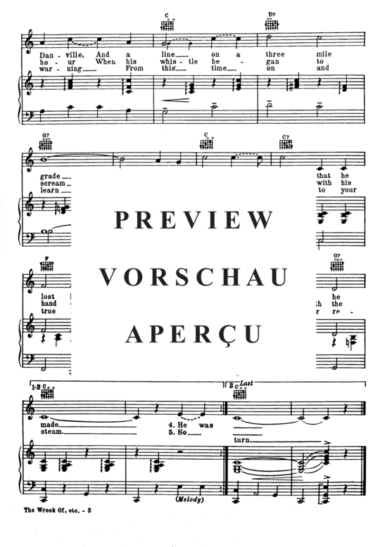 Produktgalerie: Seite 5 von 8 The Wreck Of The Old 97 , Popular Standard, Klavier und Gesang