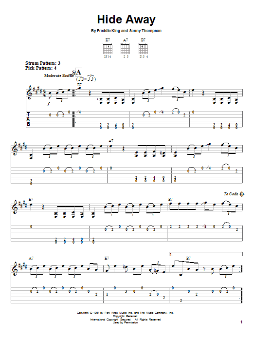Product gallery: Page 1 of 1 Hide Away, Eric Clapton