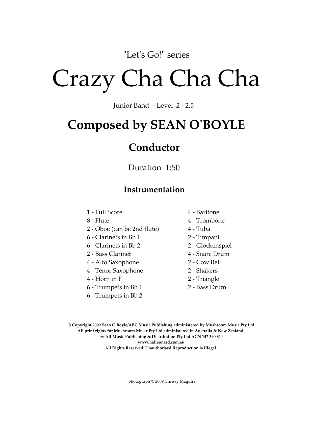Produktbild zu:  Crazy Cha Cha Cha - Score - 