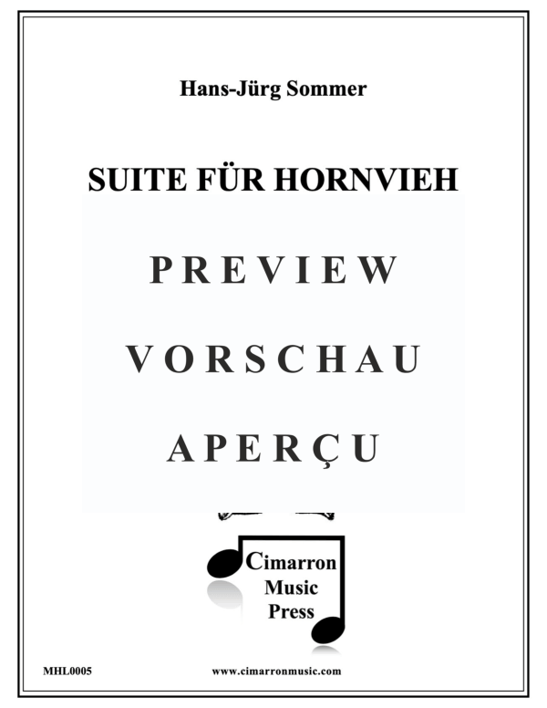 Product gallery: Page 2 of 11 Suite for Hornvieh, Op. 110, , Alphorn In F and Piano