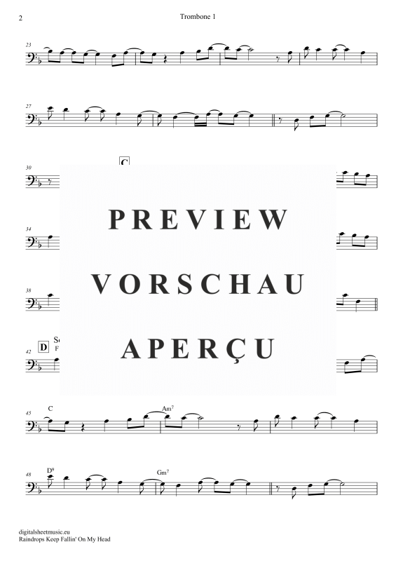 gallery: Raindrops Keep Falling On My Head, Thomas, B. J., (Posaunen Trio + Klavier)