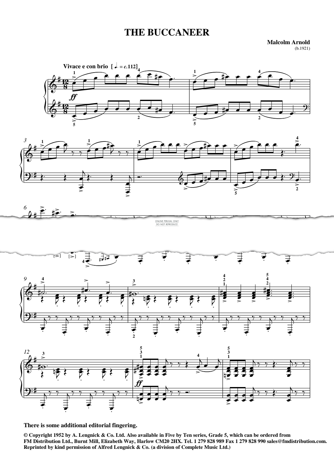 Product picture to: The Buccaneer (from Eight Children's Pieces, Op. 36)