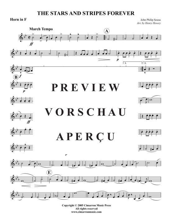gallery: Stars & Stripes Forever , , (Blechbläserquintett, Horn in F+B)