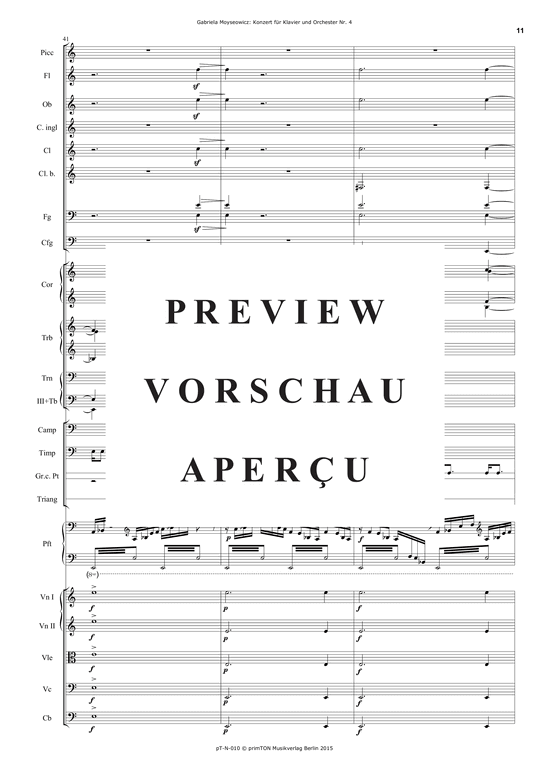 Product gallery: Page 16 of 21 Konzert für Klavier und Orchester Nr. 4 (2002) , ,  (orchestra + piano solo)