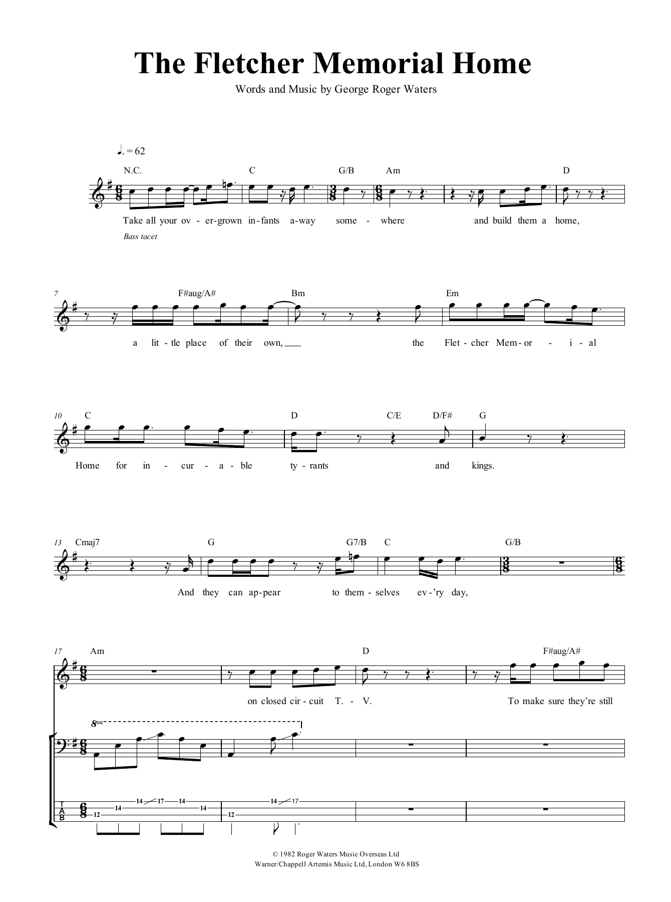 Produktgalerie: Seite 1 von 1 The Fletcher Memorial Home, Pink Floyd, E-Bass