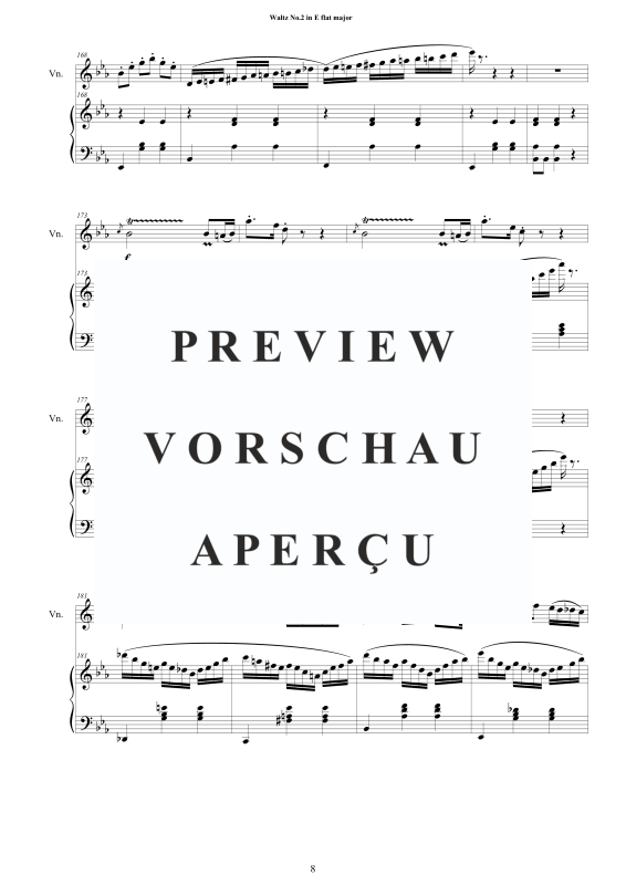Product gallery: Page 9 of 11 Waltz No.2 in E flat major, , Violin and Piano
