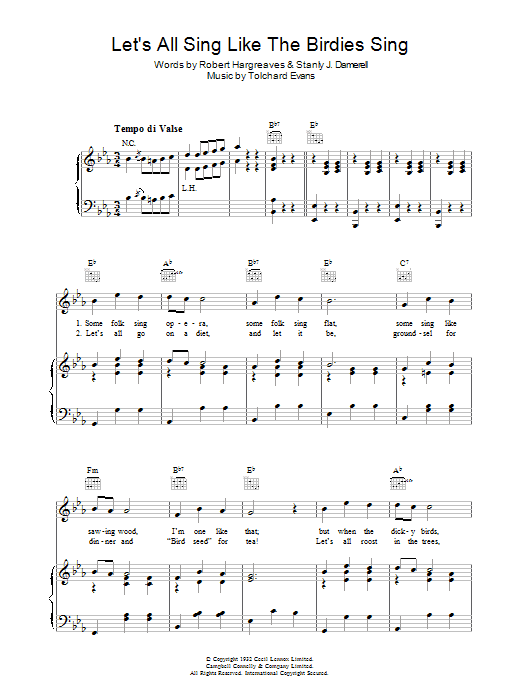 Product picture to: Let's All Sing Like The Birdies Sing